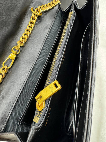 Quilted Shoulder Bag (Big) (DarkSilver)