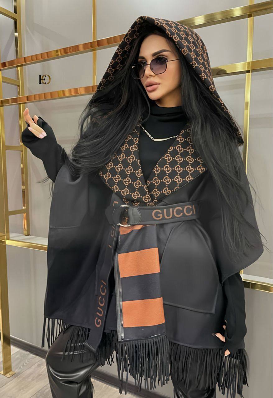 L.V. Wool Wrap Coat