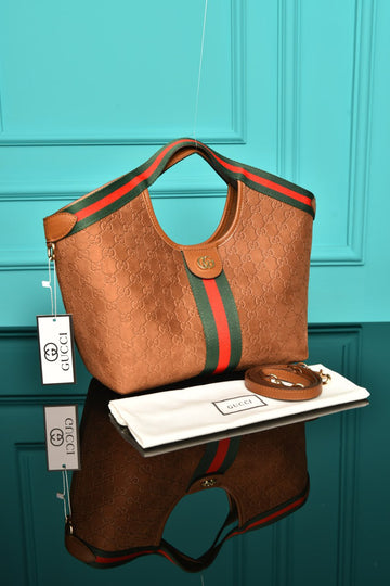 Giglio Small Tote Bag in Suede